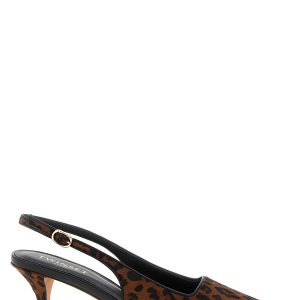 Animal print slingbacks