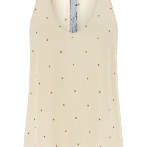 Lurex embroidery tank top