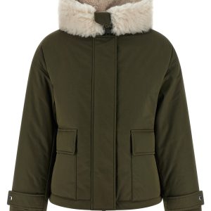 Merino Shearling hooded parka