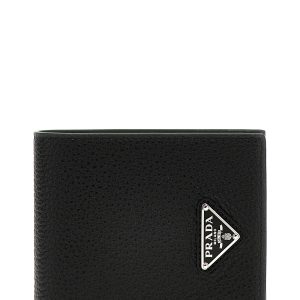 Logo leather wallet