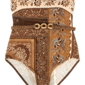 'Lucky Bandeau' one-piece swimsuit