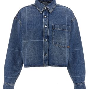 Cropped denim shirt