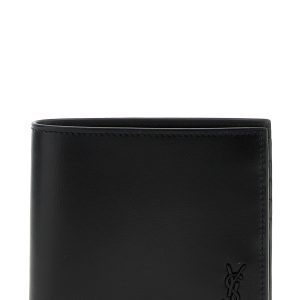 Logo leather wallet