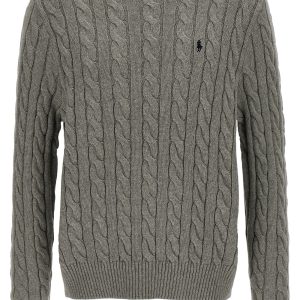 Cotton braided sweater