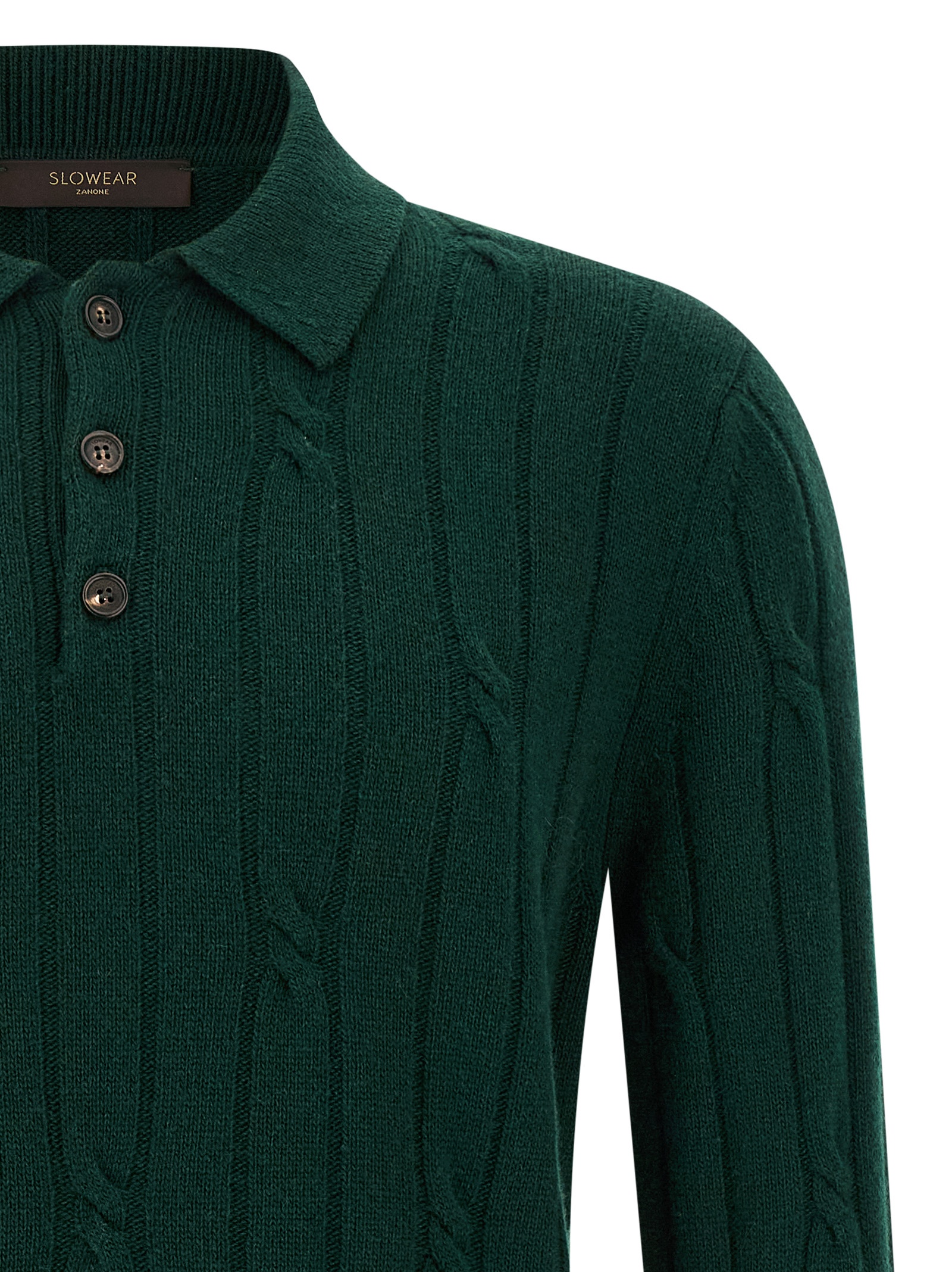 Braided wool polo shirt - immagine 3