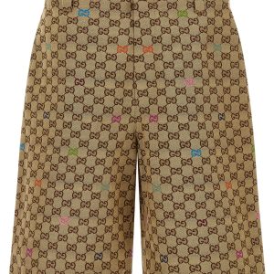 Multicolor fil coupé bermuda shorts