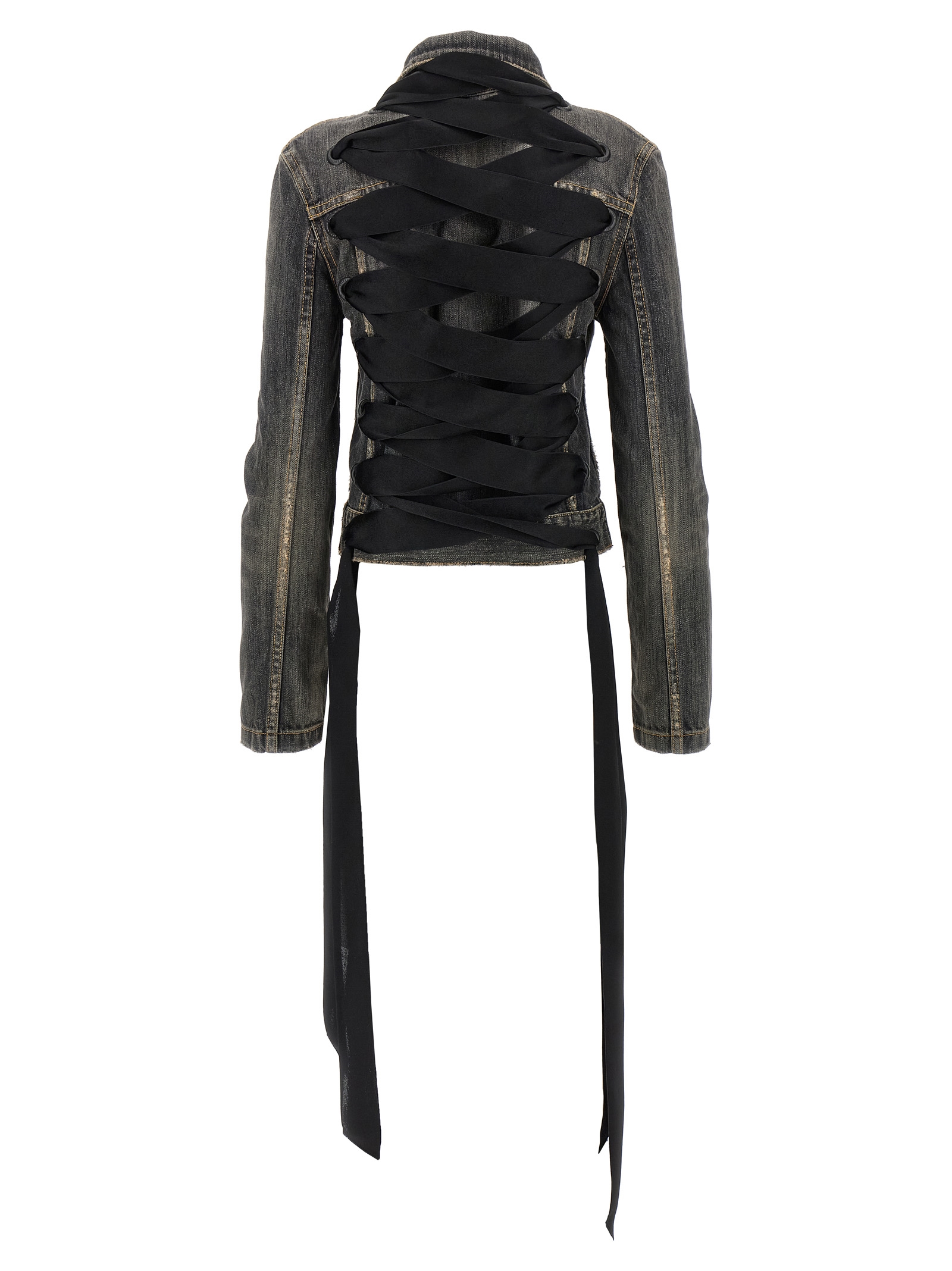 'Lace Up' denim jacket - immagine 2