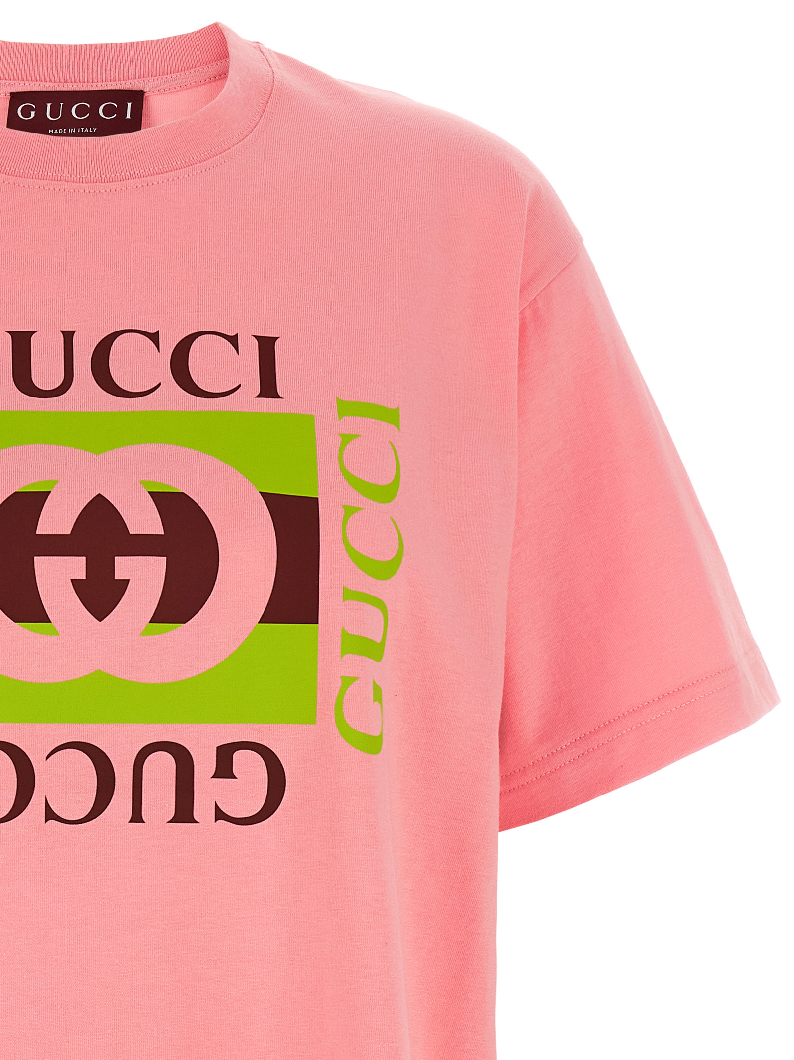 'Gucci Incrocio GG e Web' print T-shirt - immagine 3