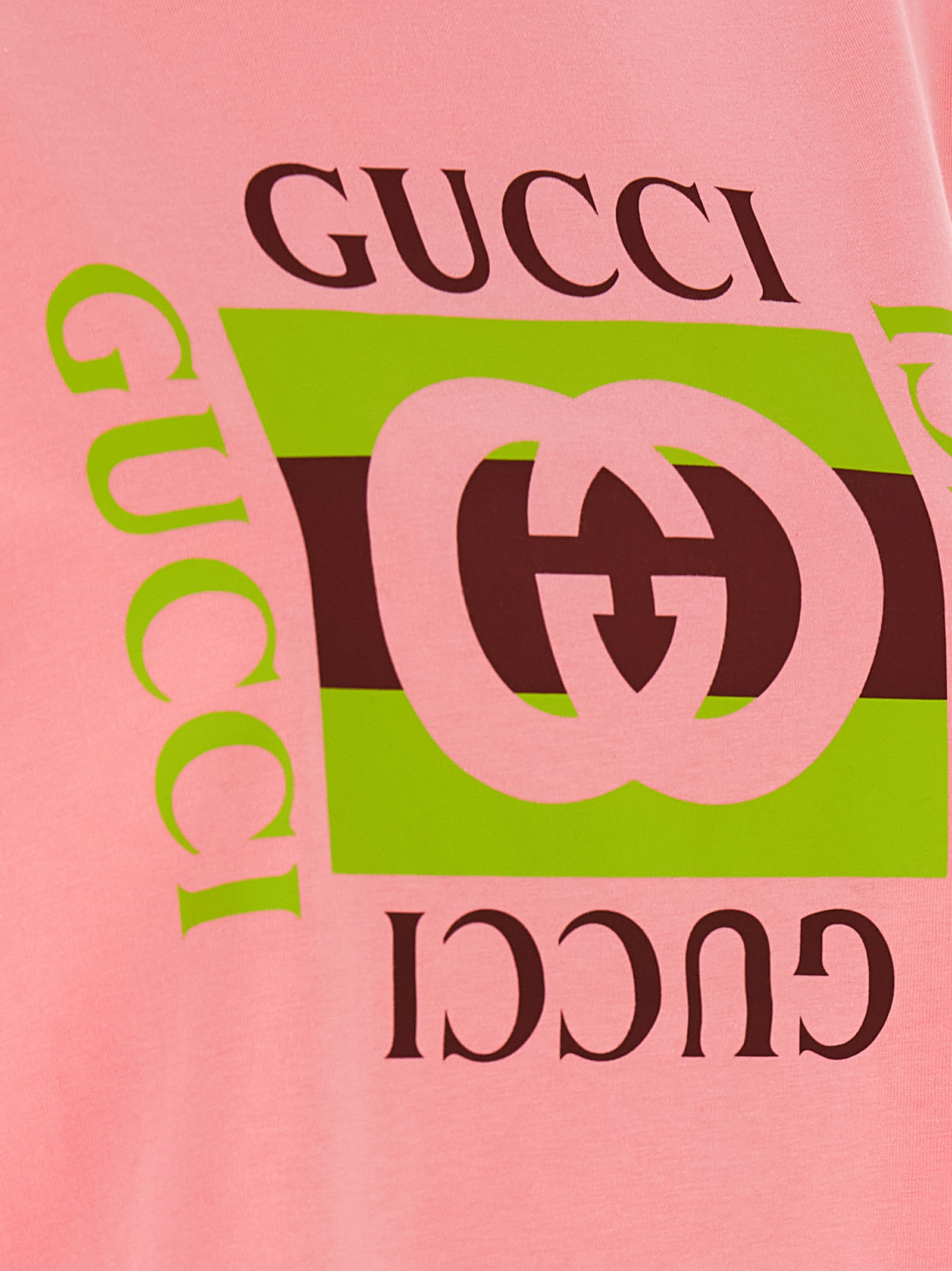'Gucci Incrocio GG e Web' print T-shirt - immagine 4