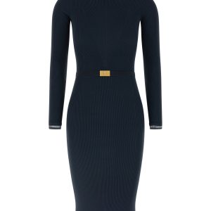 Logo belt dress