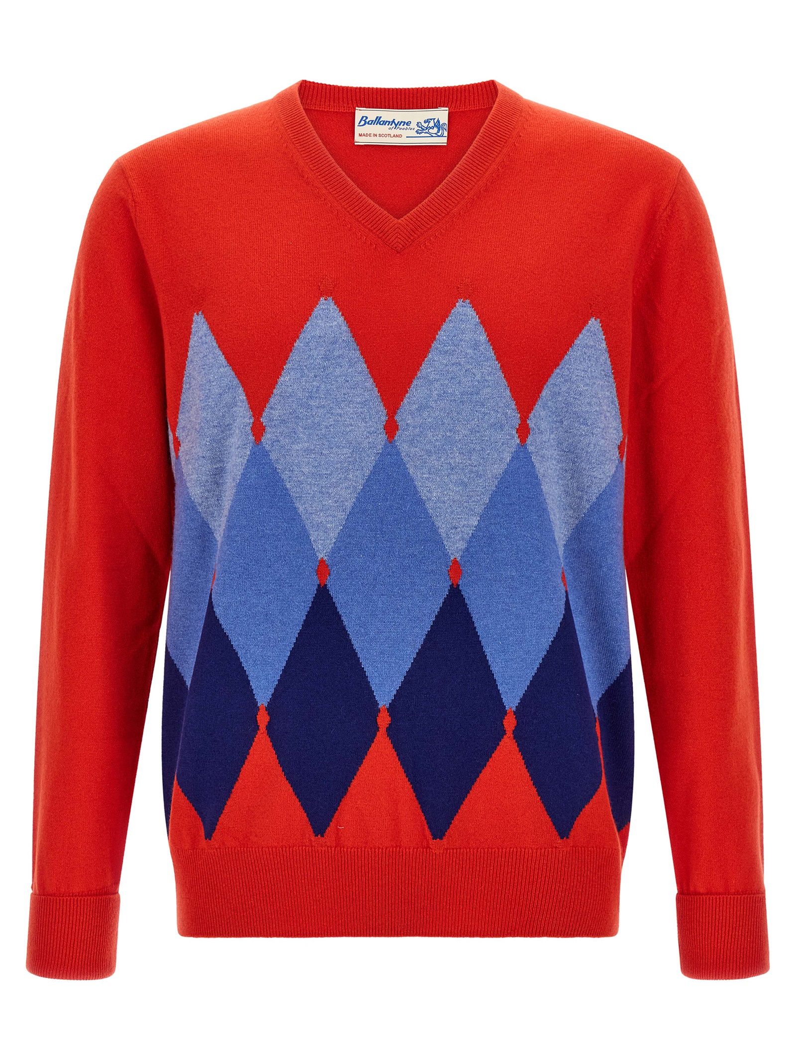 Argyle pattern sweater