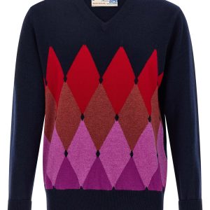 Argyle pattern sweater