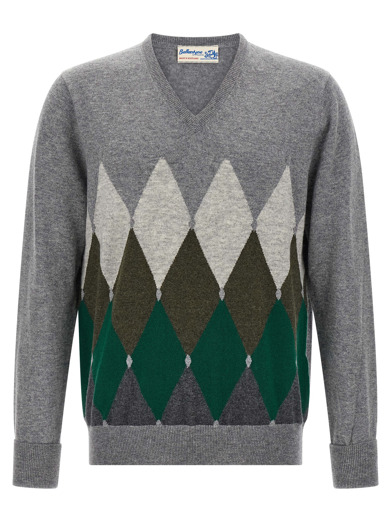 Argyle pattern sweater