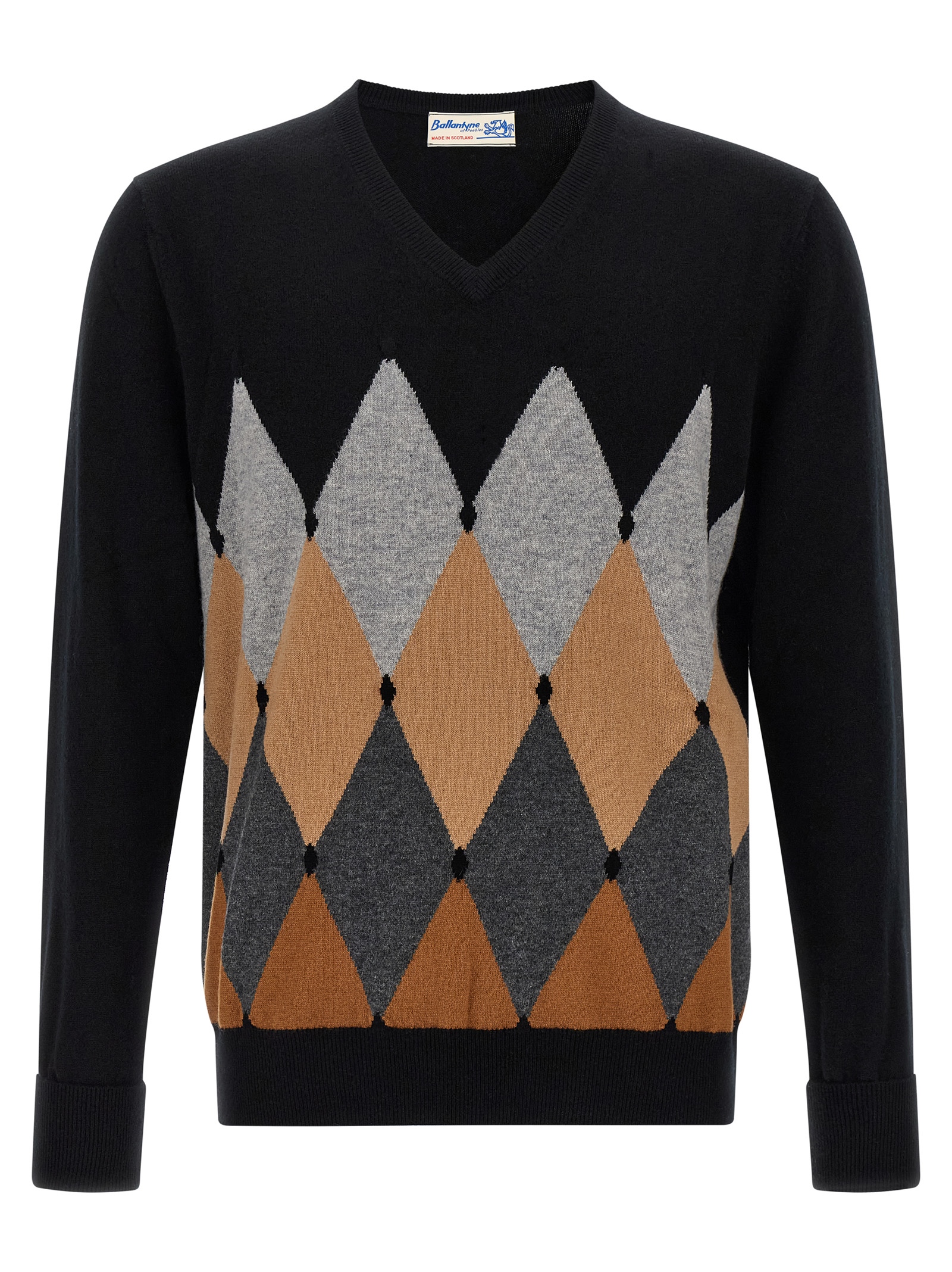 Argyle pattern sweater