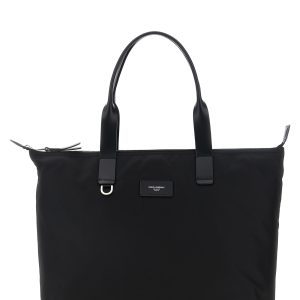 Media logo patch shopping bag