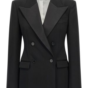 Satin lapel blazer