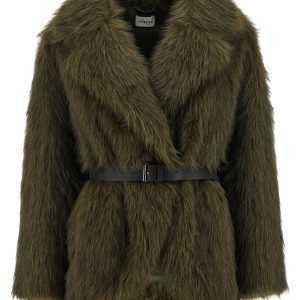 'Portal' faux fur coat