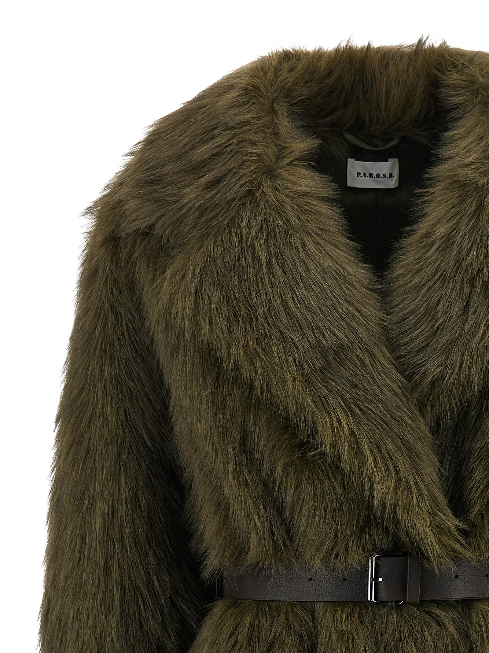 'Portal' faux fur coat - immagine 3