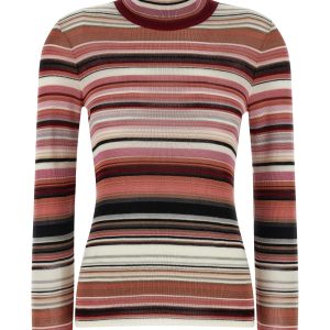 Striped turtleneck sweater