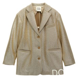 Laminated single-breasted blazer