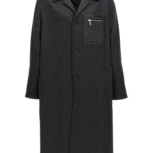 Single-breasted cashmere coat