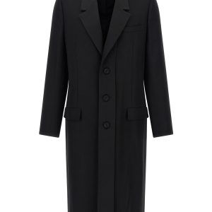 Crepe wool coat