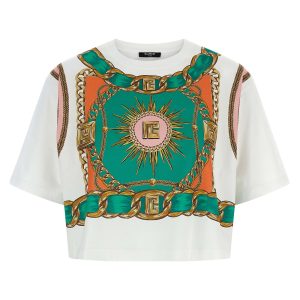 'Balmain Foulard' print T-shirt