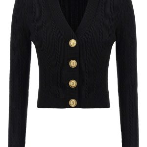 Twisted knit cardigan