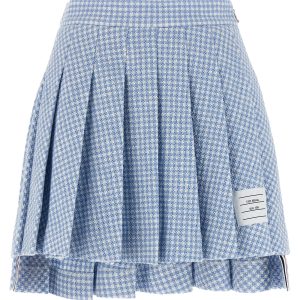 Pleated tweed skirt