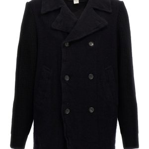 Double-breasted wool coat