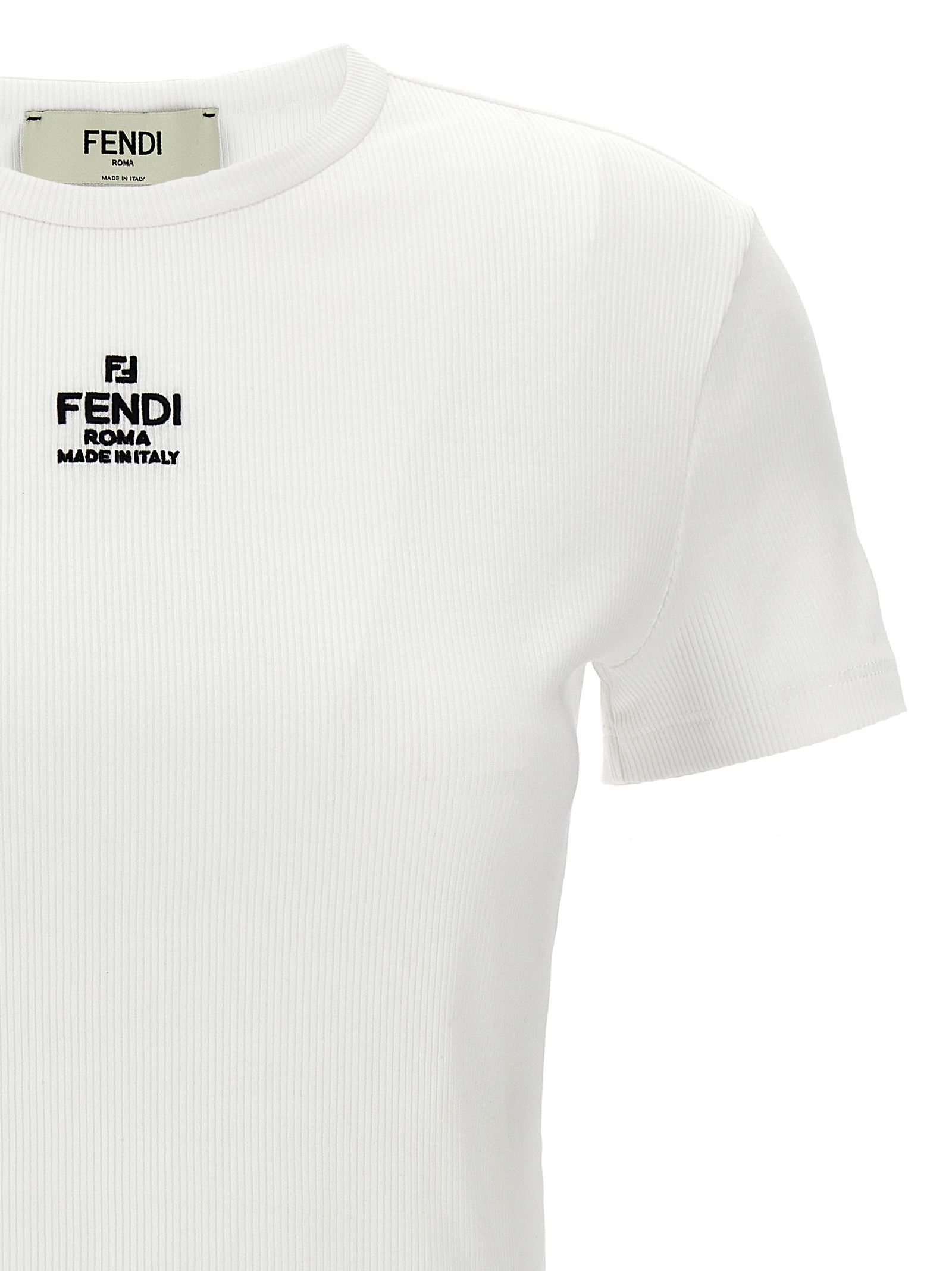 'Fendi' cropped T-shirt - immagine 3