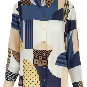 Patchwork silk shirt