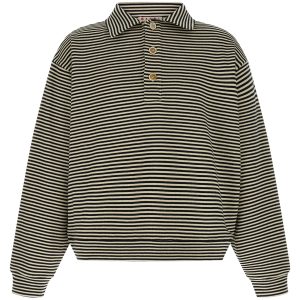 Striped polo sweatshirt