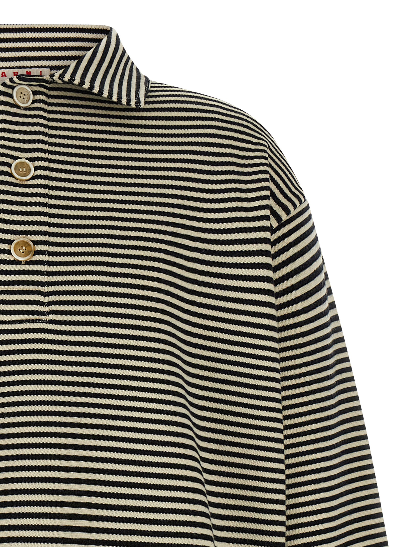 Striped polo sweatshirt - immagine 3