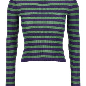 Striped viscose sweater