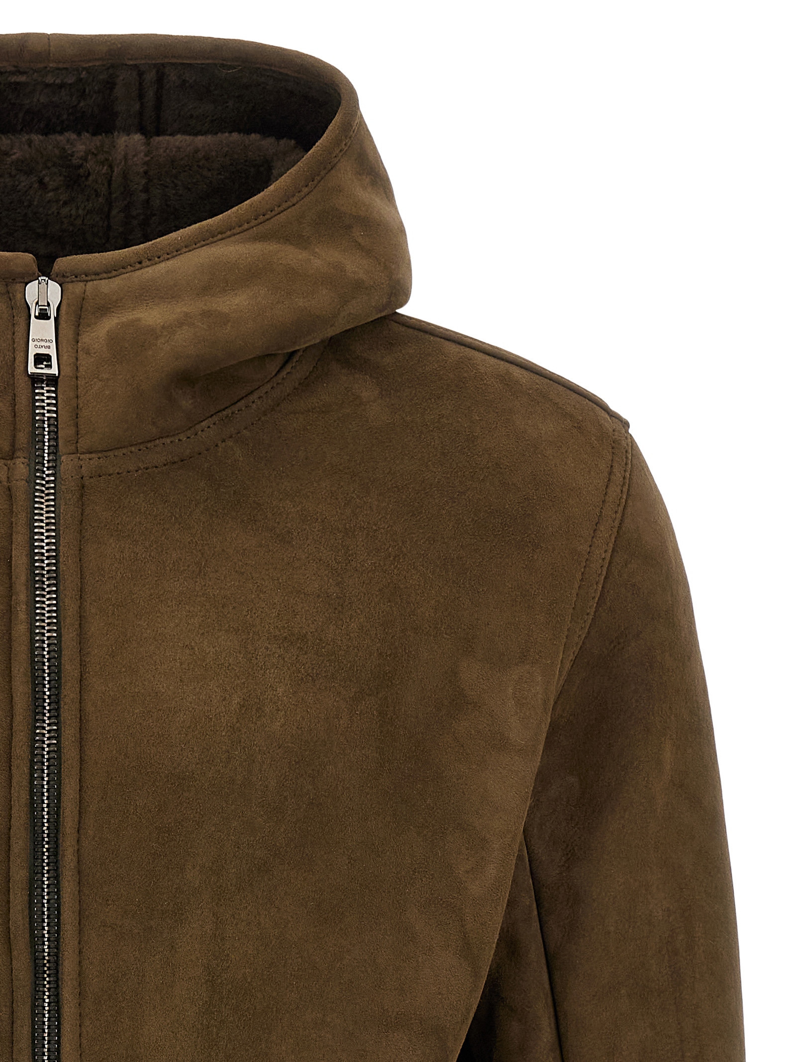 Shearling hooded jacket - immagine 3
