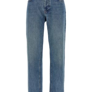 Logo embroidery jeans