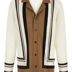 Logo embroidery cardigan