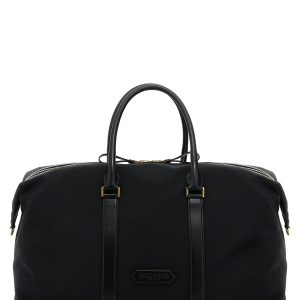 Leather details travel bag