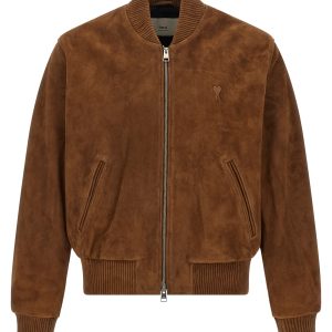 Suede bomber jacket