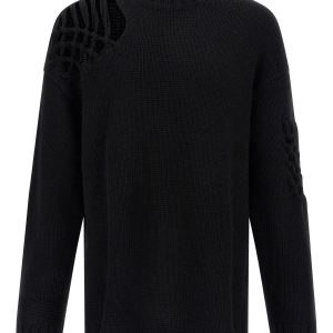 Macramé insert sweater