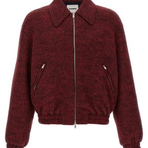 Mélange wool bomber jacket
