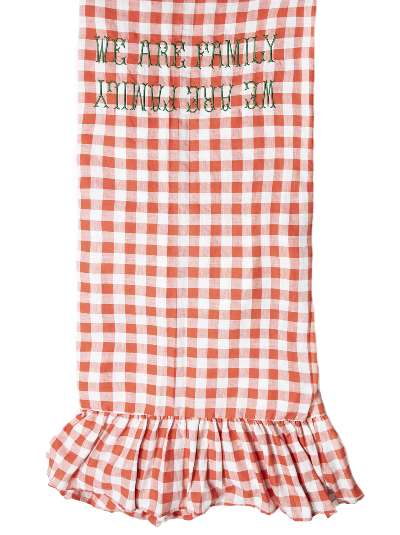 'We are a family' linen