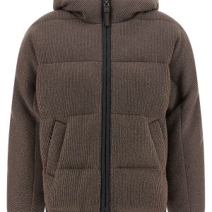 Lame wool down jacket