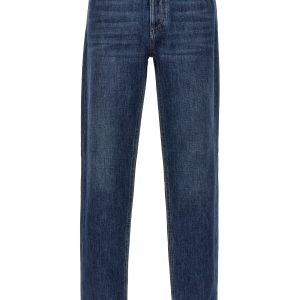 Logo embroidery jeans