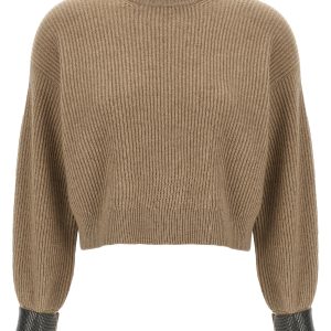 Monile crop cuff sweater