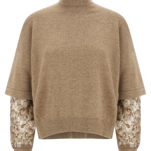 Sequin sleeve sweater