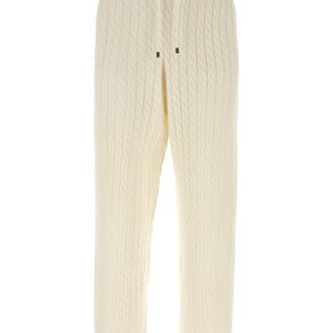 Braided cashmere pants