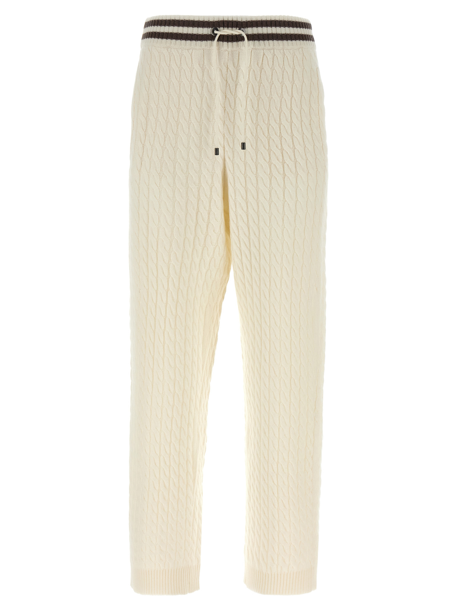 Braided cashmere pants
