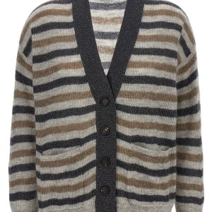 Lurex wool cardigan
